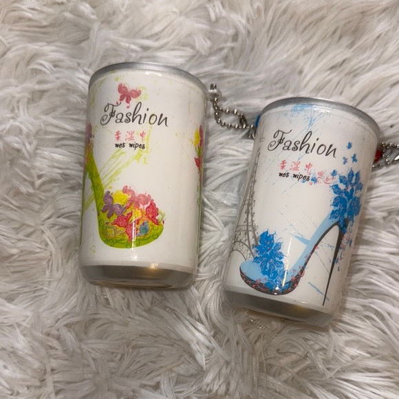 Other - Fashion Shoe Design Mini Canisters with Wet Wipes